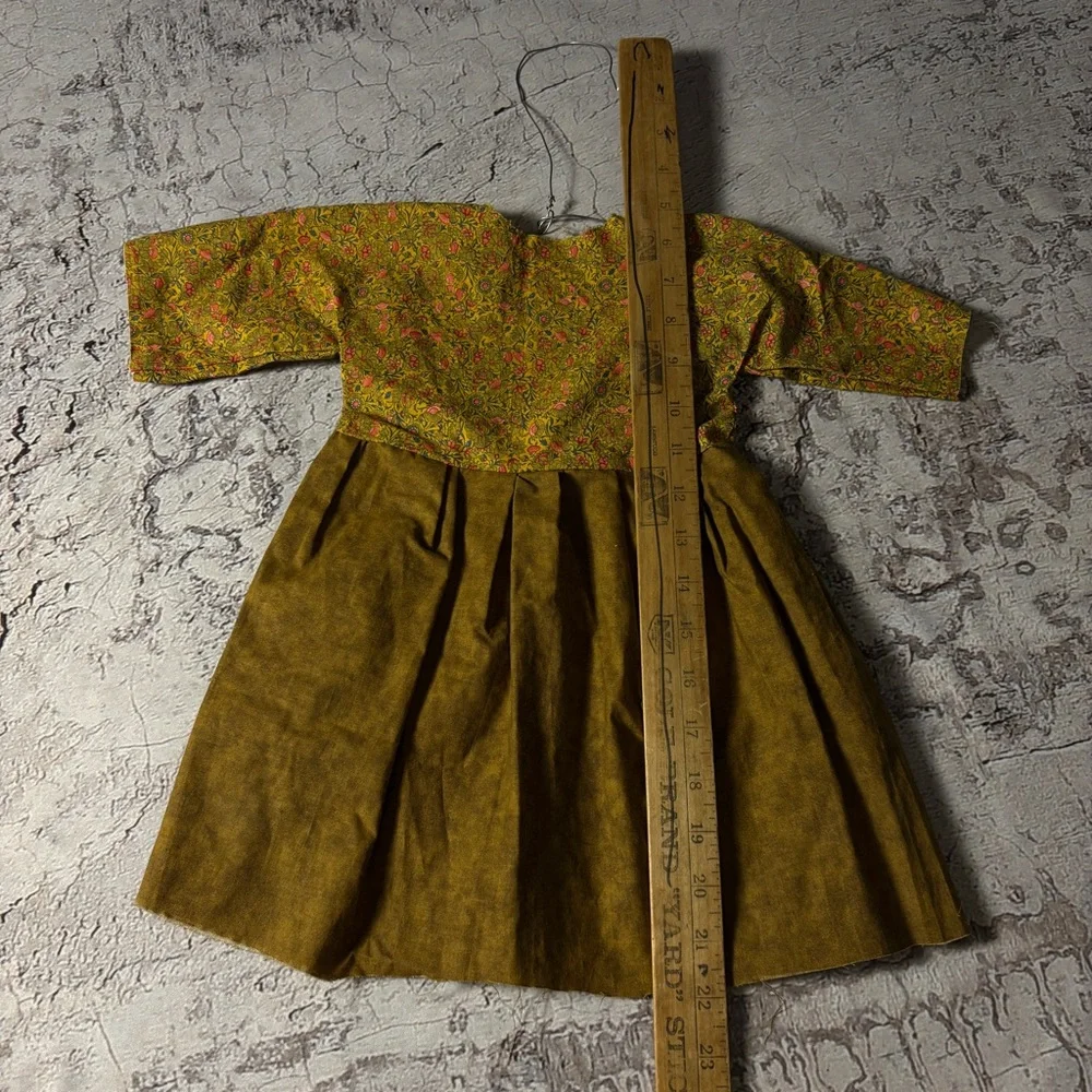 Primitive-Look Girl’s Dress and Hanger, Handmade Reproductions